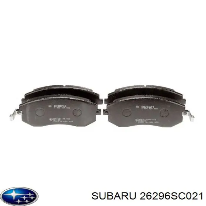 26296SC021 Subaru колодки гальмівні передні, дискові