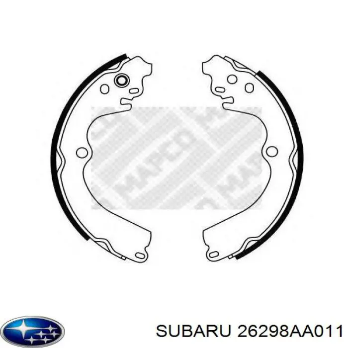 26298AA011 Subaru Колодки гальмівні задні, барабанні