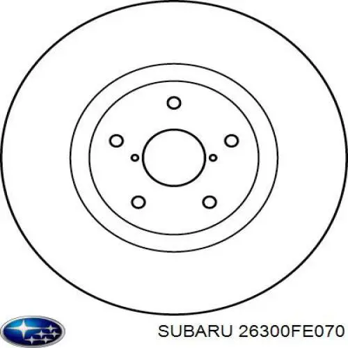26300FE070 Subaru диск гальмівний передній