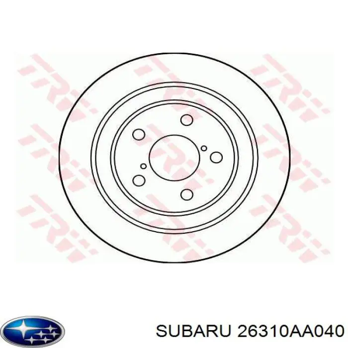 Диск гальмівний задній Subaru 26310AA040