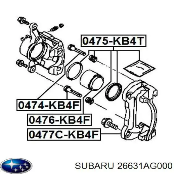 Купити 3S615007 AND Направляюча супорту заднього, верхня