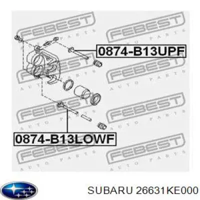 Направляюча супорту переднього, верхня Subaru 26631KE000 ціна, від 4.33 USD