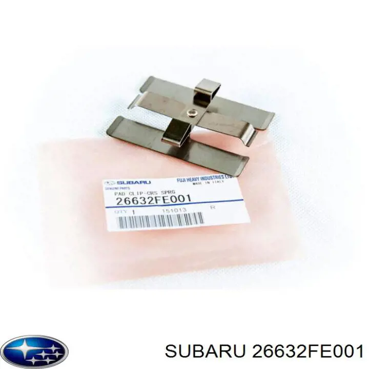 Комплект пружинок кріплення дискових колодок, задніх Subaru 26632FE001 ціна, від 10.19 USD