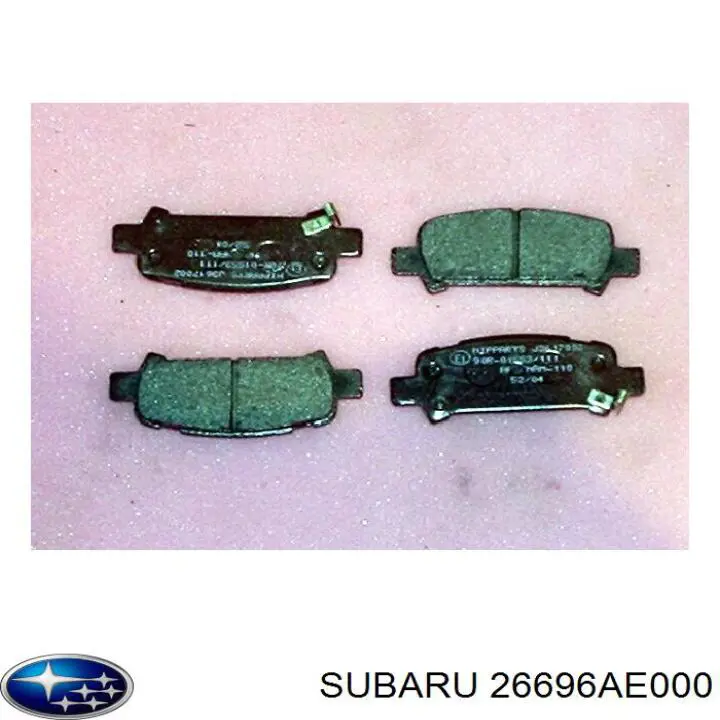 Задні гальмівні колодки 26696AE000 Subaru