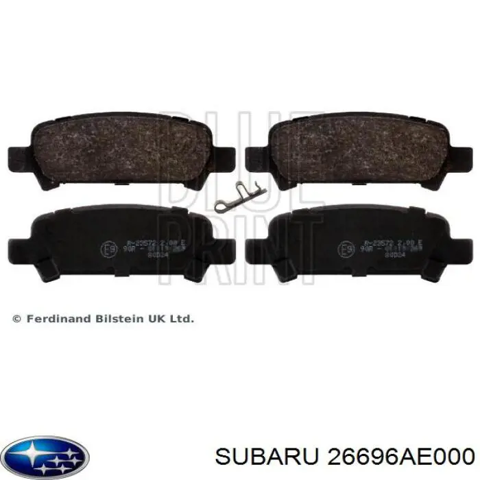 26696AE000 Subaru колодки гальмові задні, дискові