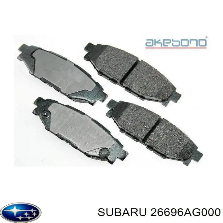 26696AG000 Subaru колодки гальмові задні, дискові