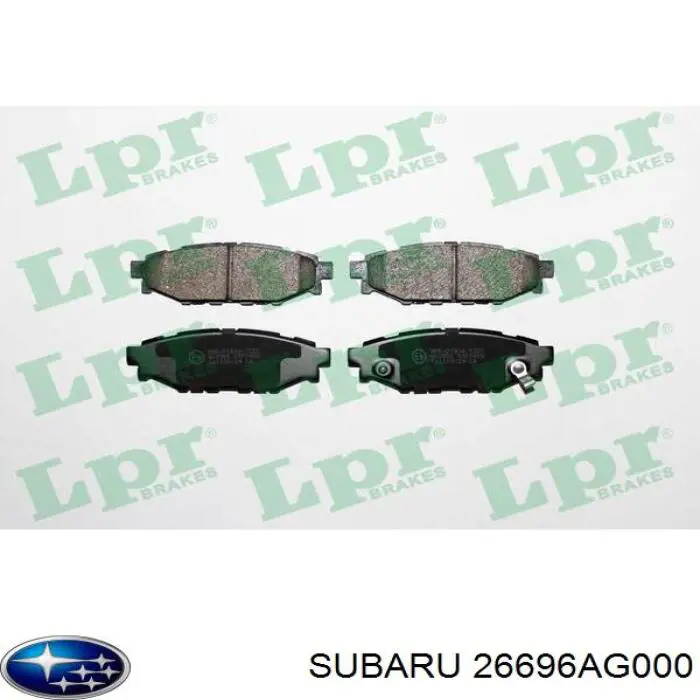 Задні гальмівні колодки 26696AG000 Subaru