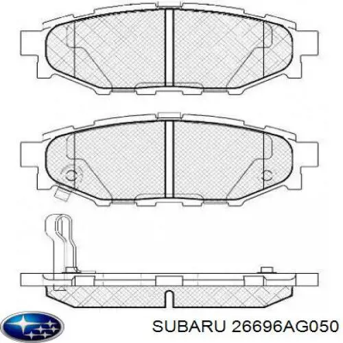 Задні гальмівні колодки Subaru 26696AG050 ціна, від 20.06 USD