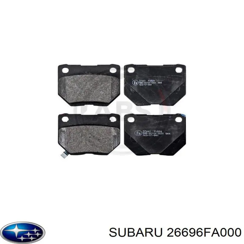 Колодки гальмові задні, дискові 26696FA000 Subaru