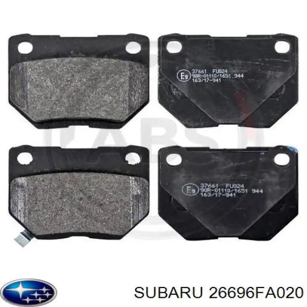 Колодки гальмові задні, дискові 26696FA020 Subaru