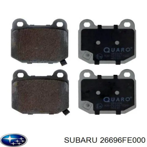 26696FE000 Subaru колодки гальмові задні, дискові