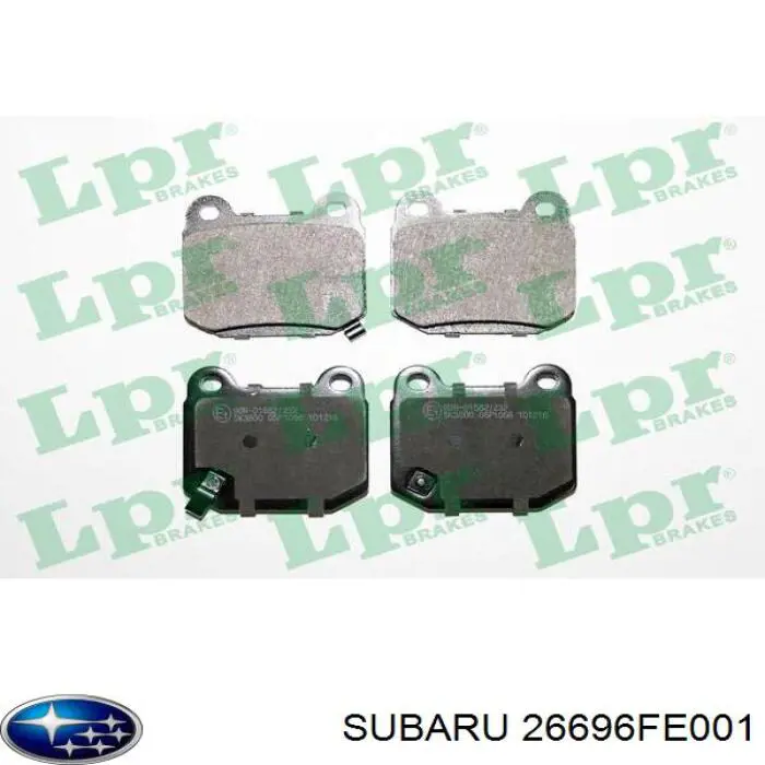 Задні гальмівні колодки Subaru 26696FE001 ціна, від 26.31 USD