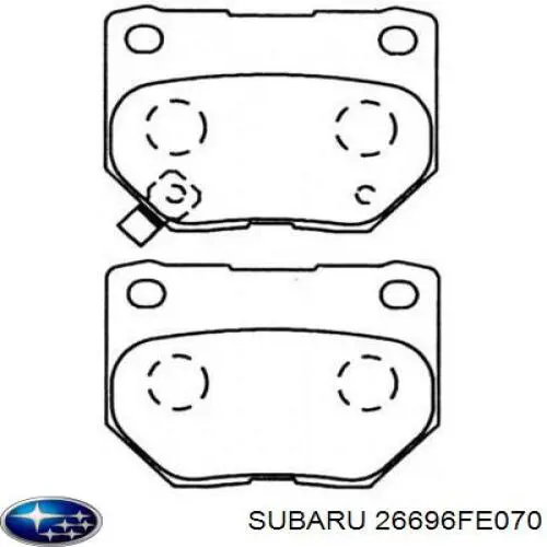 Задні дискові колодки Subaru 26696FE070