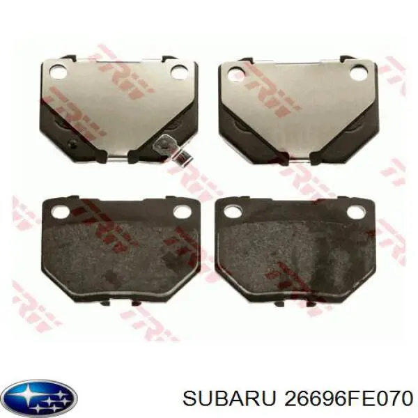 Колодки гальмові задні, дискові 26696FE070 Subaru