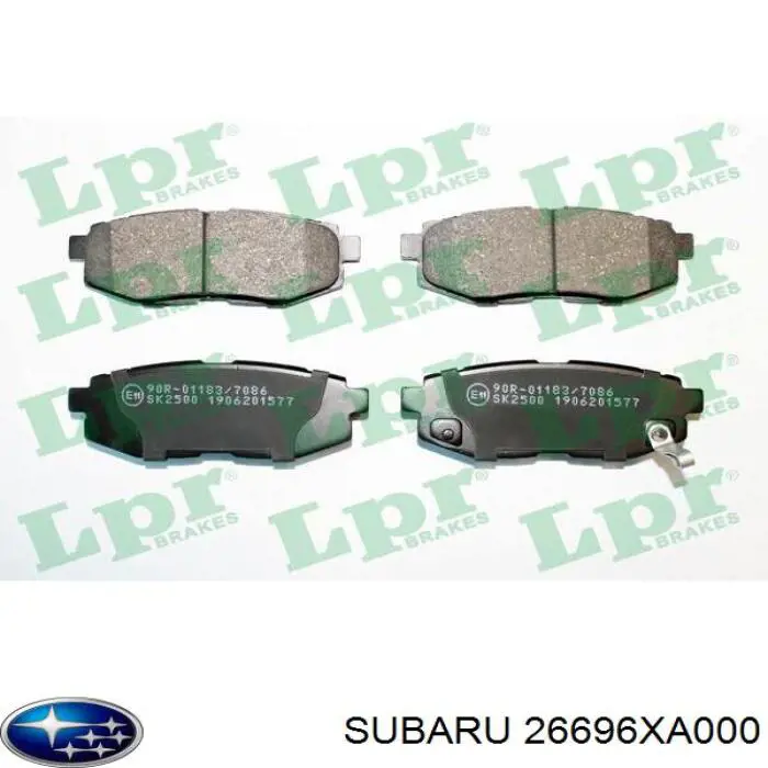 Задні гальмівні колодки 26696XA000 Subaru