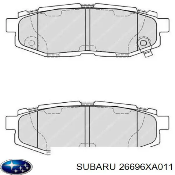 Купити 26696XA011 Subaru Задні колодки