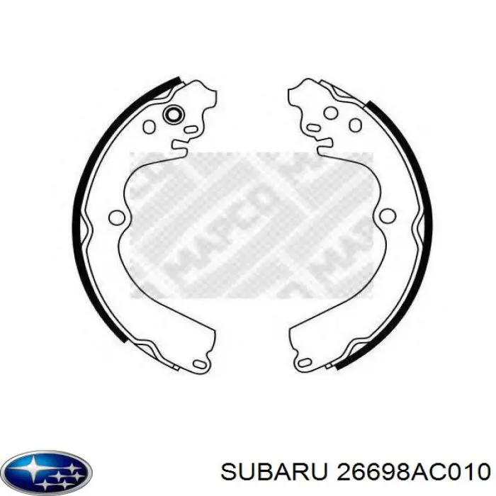 Колодки гальмові задні, барабанні Subaru 26698AC010 ціна, від 23.09 USD