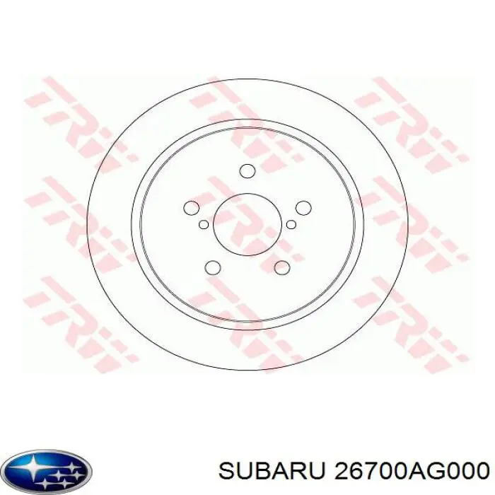 Гальмівні диски 26700AG000 Subaru