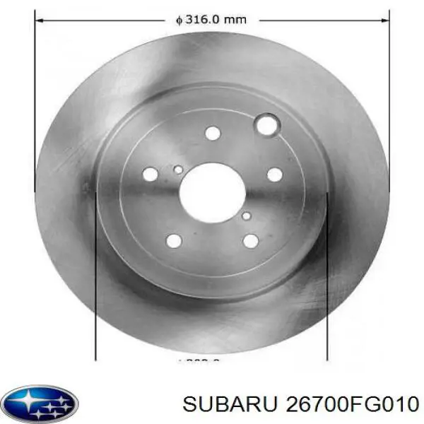 26700FG010 Subaru Дискові гальма