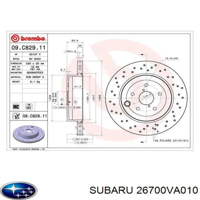  26700VA010 Subaru