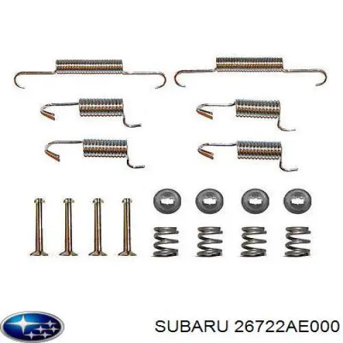 26722AE000 Subaru Монтажний комплект задніх барабанних колодок