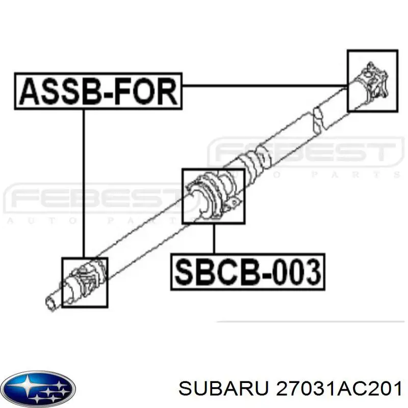Купити 27031AC201 Subaru Кардан задній