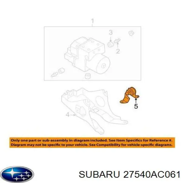  Subaru 27540AC061 ціна, від 26.69 USD