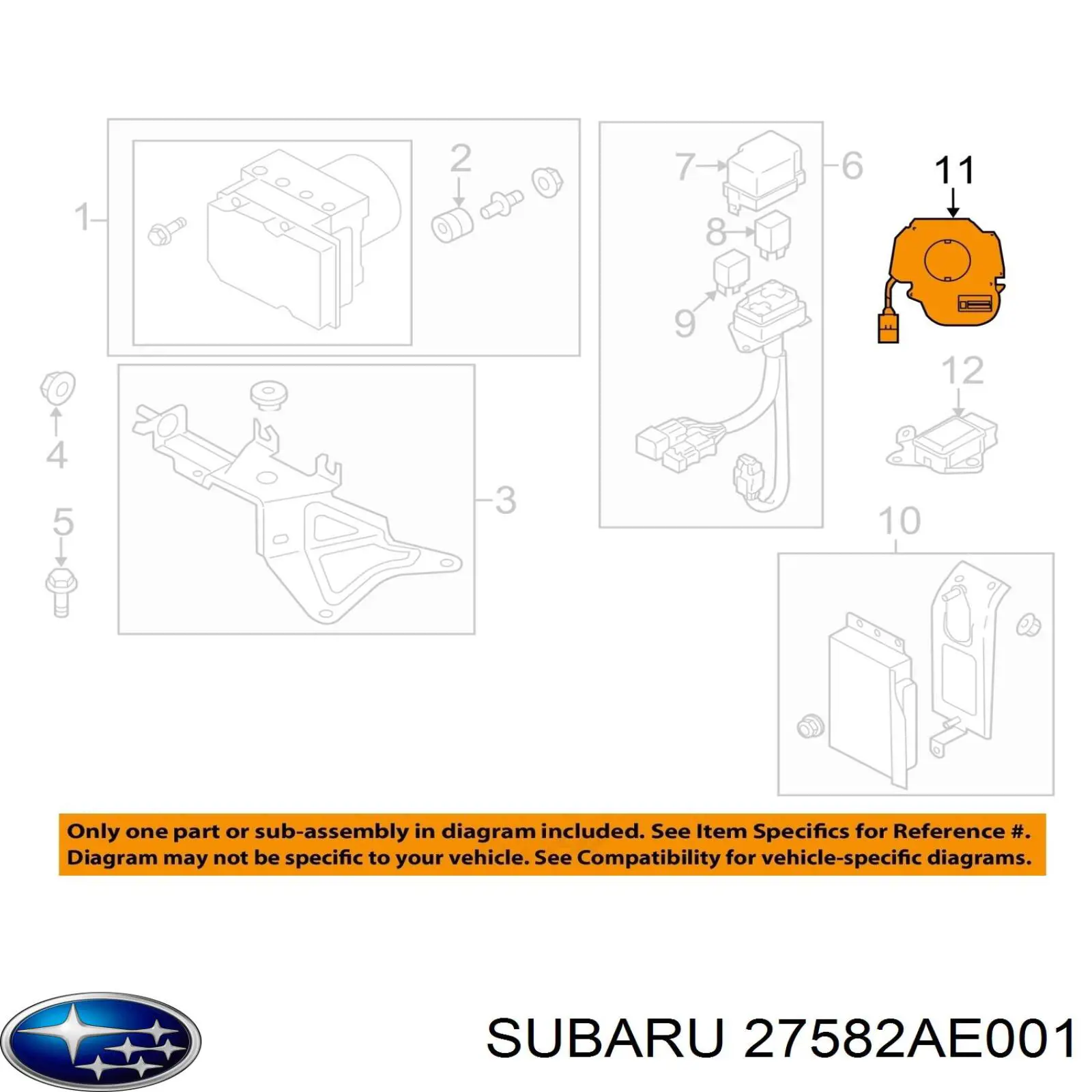 Датчик кута повороту кермового колеса Subaru Legacy (B12) (Субару Легасі)