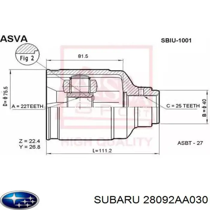  28092AA030 Subaru