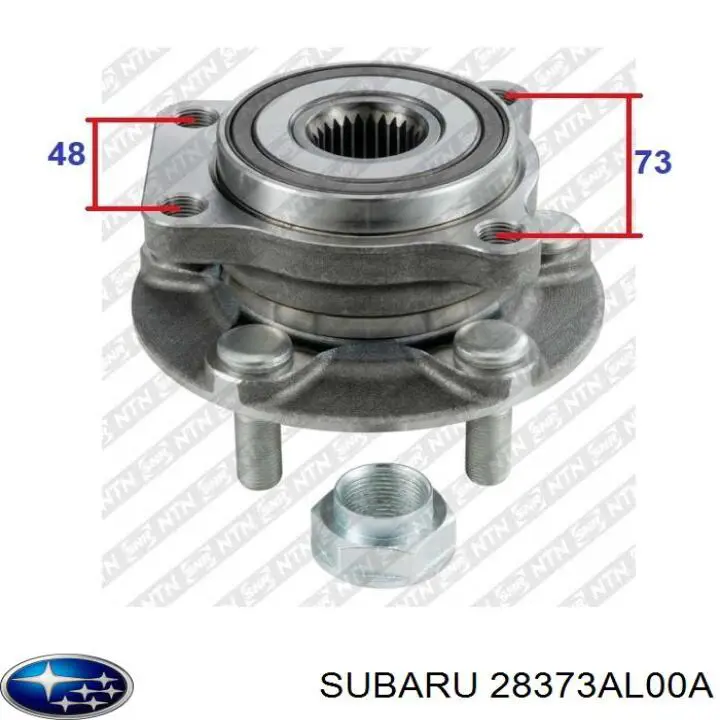 Маточина колеса передня Subaru 28373AL00A ціна, від 25.34 USD