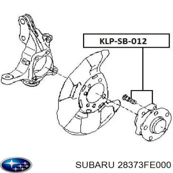 Купити 28373FE000 Subaru Маточини передніх коліс