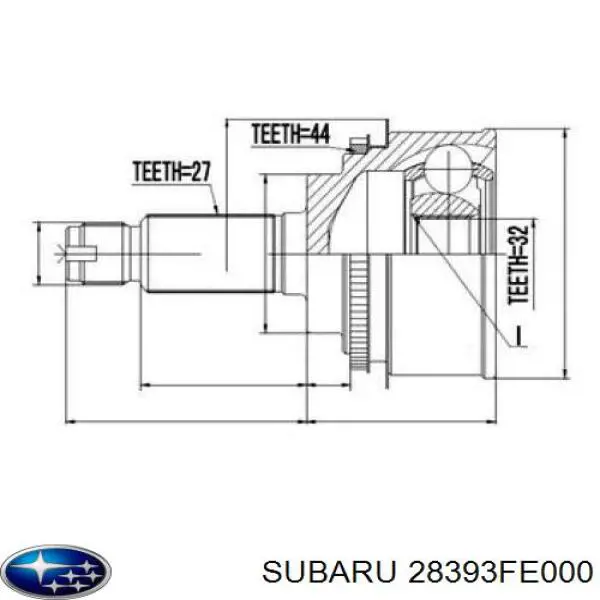 28393FE000 Subaru Граната зовнішня