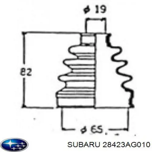 28423AG010 Subaru пильник шруса внутрішній, задньої піввісі
