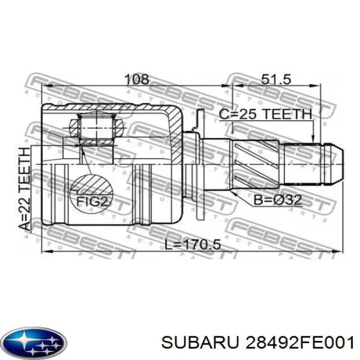  28492FE001 Subaru