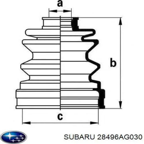 Купити 28496AG030 Subaru Пильник ШРКШ зовнішній, задньої півосі
