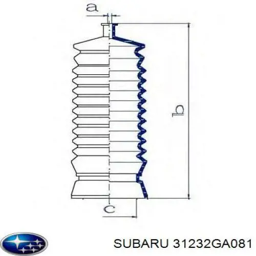Купити 31232GA081 Subaru Пильник тяги