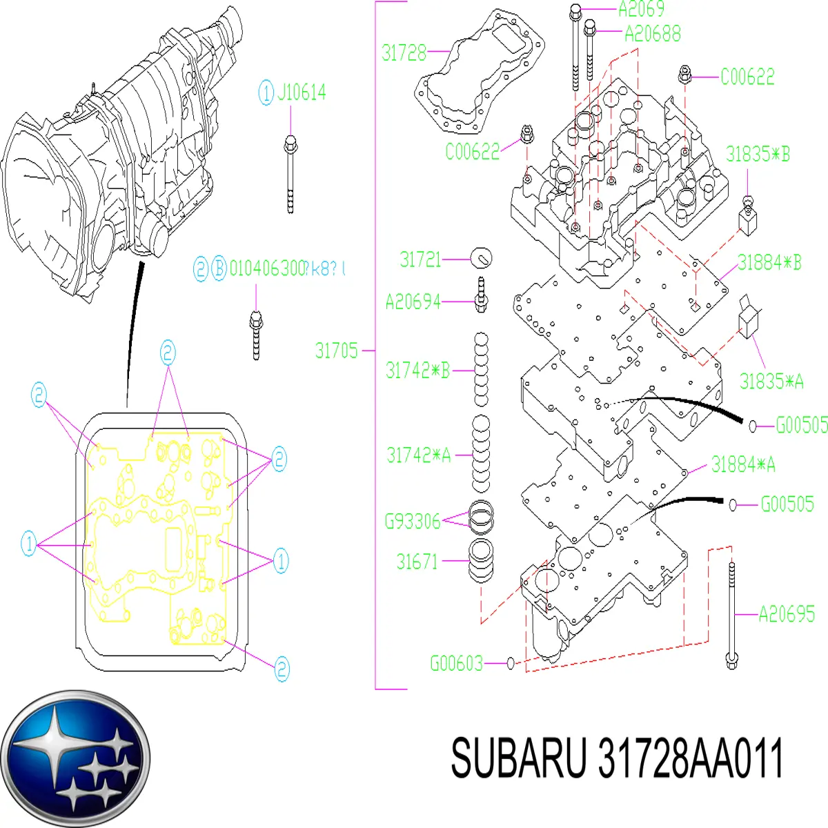 Фільтр АКПП 31728AA011 Subaru