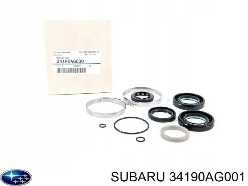 Ремкомплект рульової рейки (механізму) г/у, (комплект ущільнень) Subaru Impreza 2 (GD, GG) (Субару Імпреза)