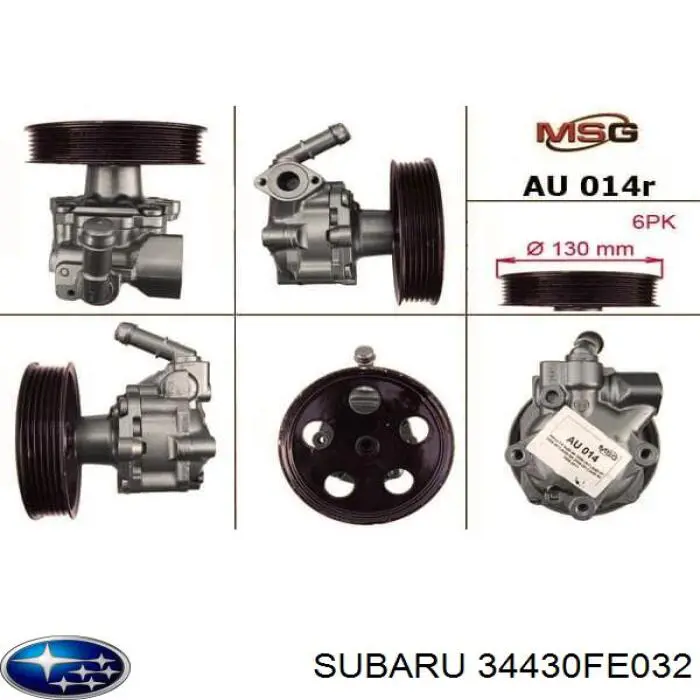 34430FE001 Subaru насос гідропідсилювача керма (гпк)