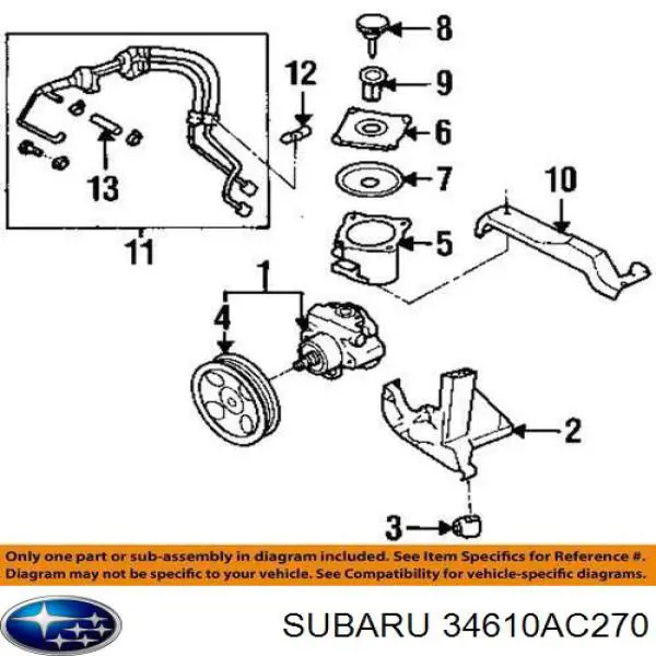  Шланг ГПК, високого тиску гідропідсилювача керма (рейки) Subaru Legacy 2