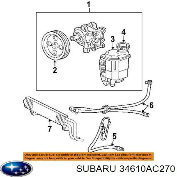 Патрубок високого тиску гідропідсилювача Subaru Legacy II седан (BD, BG) (1994 - 1999) ціна, від 69.68 USD
