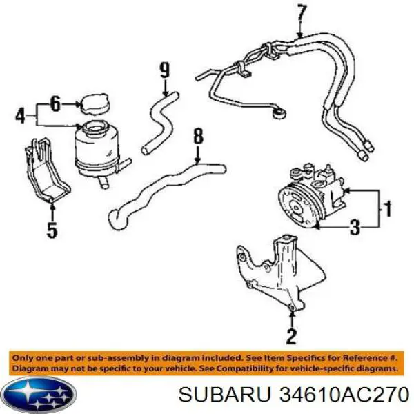Купити Шланг гідропідсилювача Subaru Legacy II BD, BG