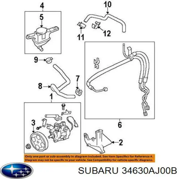 Бак масляний Subaru 34630AJ00B ціна, від 37.29 USD