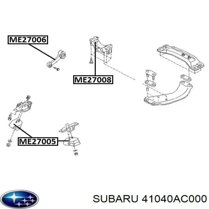 Купити 41040AC000 Subaru Задня опора двигуна