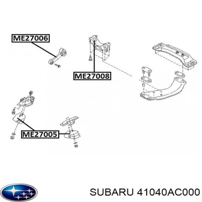 Подушка (опора) двигуна, задня Subaru Forester (S11, SG) (Субару Форестер)