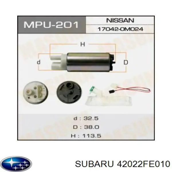 Купити 42022FE010 Subaru Елемент-турбінка паливного насосу