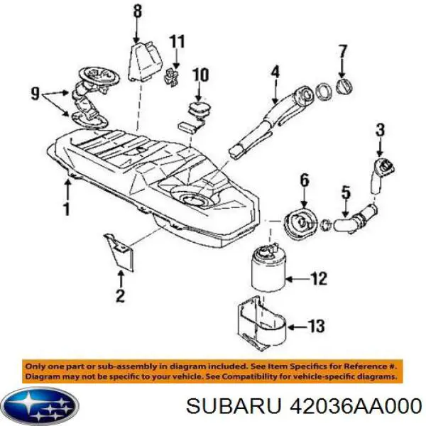 Купити 42036AA000 Subaru Абсорбер парів