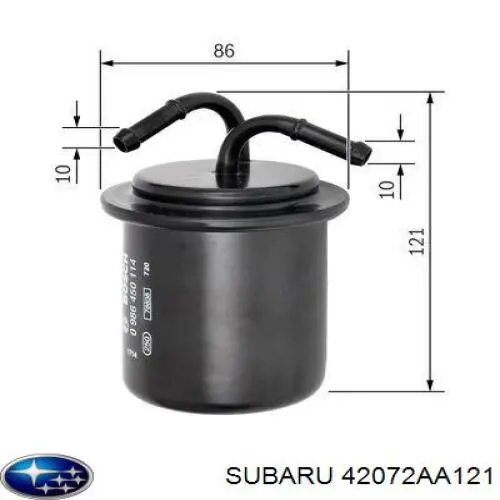 Фільтр тонкого очищення палива Subaru 42072AA121 ціна, від 4.84 USD