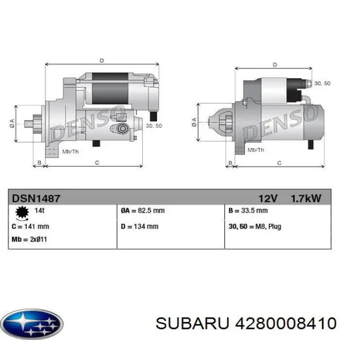 23300AA700 Subaru Стартер двигуна