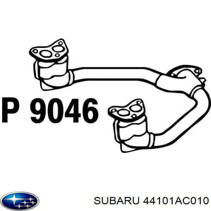 Труба приймальна (штани) глушника, передня Subaru Impreza 1 (GF) (Субару Імпреза)